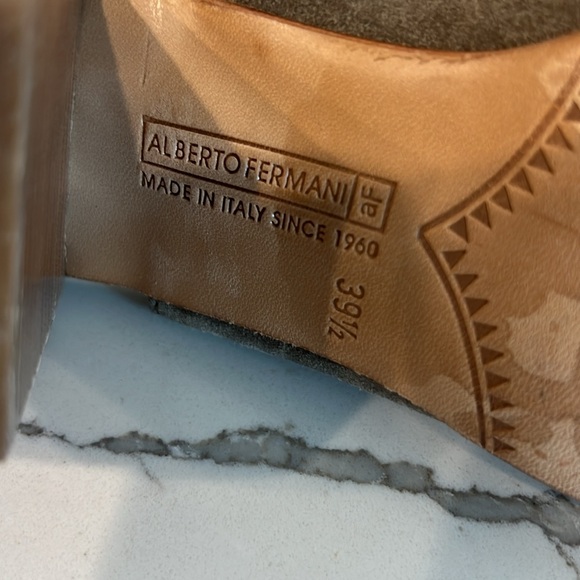 ALBERTO FERMANI griege sandal with block heel, Size 39.5 - Picture 8 of 8